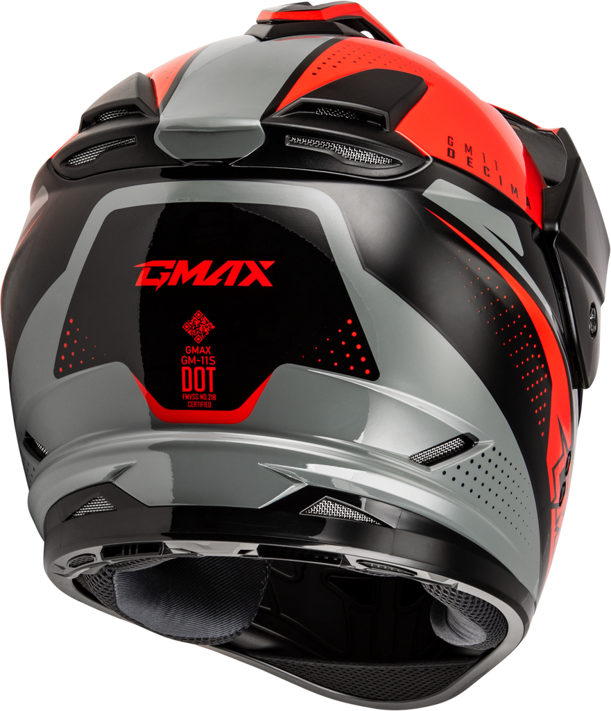 Gm 11 Decima Helmet Black/Red/Grey Xl