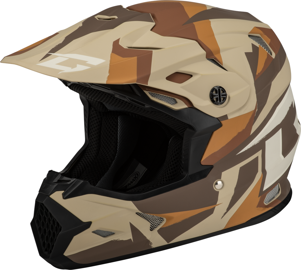 Mx 96 Splinter Helmet Matte Brown/Tan/White  Lg