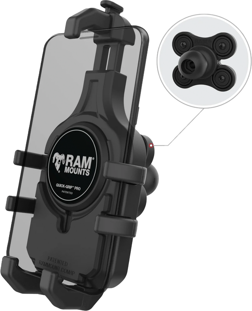 Quick Grip Pro Phone Holder W/Vibe Safe Ball