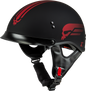 Hh 65 Retribution Helmet W/Peak Matte Black/Red Xs