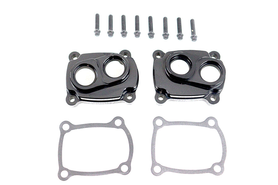 Jims M8 Low Profile Billet Tappet Block Kit Black Anodize