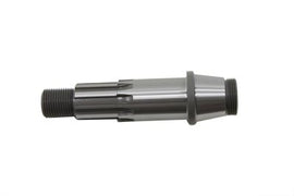 Jims engine sprocket shaft with gear teeth and mounting hole, used in motorcycle engine repair and maintenance.