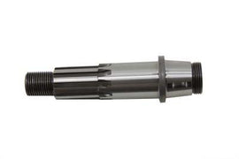Jims engine sprocket shaft showing metal gear with gear teeth and shaft connection for motorcycle or engine repair.