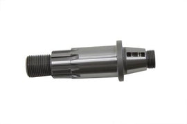 Jims engine sprocket shaft with gear teeth, metal component for motorcycle or engine drivetrain, shown in close-up.