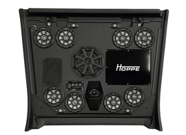 HOPPE stereo top 8 speakers with subwoofer for high-quality audio, featuring sleek design and multiple speaker units.