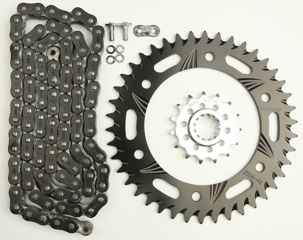 Sprocket/Chain Kit Stl/Alu 15/42t Blk Rx3 520 106l Blk