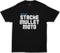 Stache Mullet Moto Tee Black Md