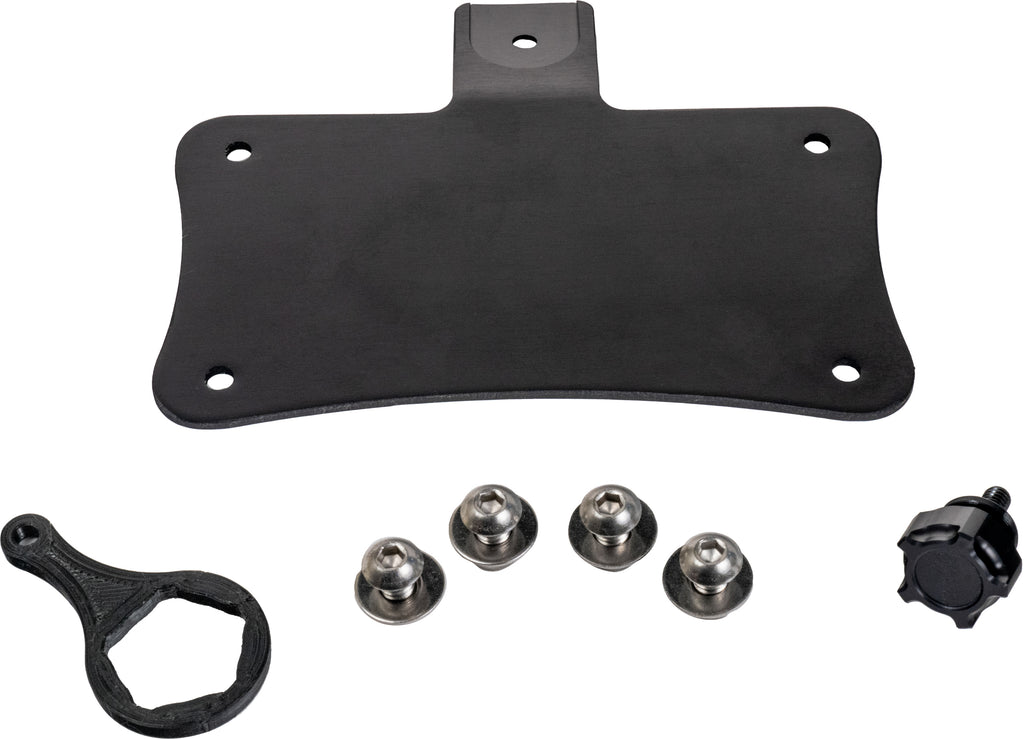 Laydown License Plate Mount Black