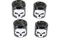 Pushrod Cover Cup Set Black with Chrome Skull Design