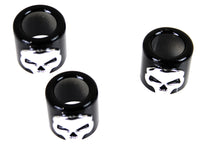 Load image into Gallery viewer, Pushrod Cover Cup Set Black with Chrome Skull Design