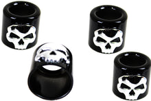 Load image into Gallery viewer, Pushrod Cover Cup Set Black with Chrome Skull Design