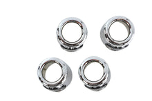 Load image into Gallery viewer, Pushrod Cover Cup Set Chrome with Black Skull Design