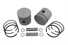 Eastern Parts side valve piston set, 3-7/16 inch, .050 oversize, with pistons and rings visible in the image.
