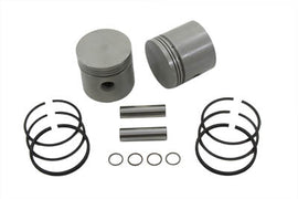 Eastern Parts side valve piston set with 3-7/16 inch size and .070 oversize, showing pistons and rings for engine repair.