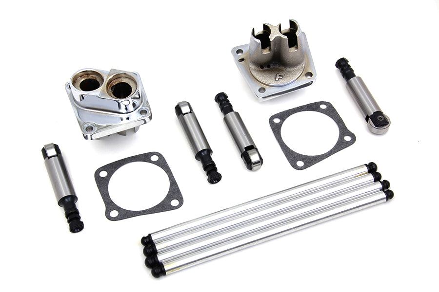 Solid Tappet Kit Chrome Finish