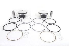 MotorShop 103-inch twin cam piston kit for motorcycle engine, showing pistons and components in the image.