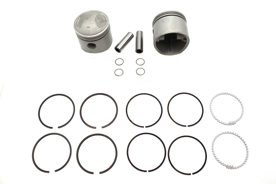 Replica 74 inch Overhead Valve 3-7/16 inch Piston Set .050 O