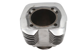 Polished Ultima front cylinder for engine, showcasing a shiny, smooth metallic finish with detailed engine components.