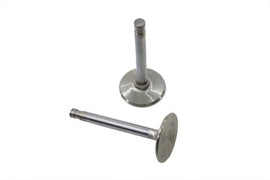 Manley stainless steel engine exhaust valve with polished finish, detailed close-up showing valve stem and head.