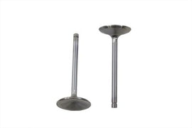 Manley stainless steel intake valves for engine, showing polished metal components and valve heads on a clean background.