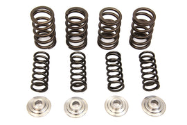 Manley titanium engine valve lift kit with multiple valves and components, designed for high-performance automotive engines.