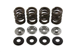 Manley titanium valve spring lift kit for engine, showing close-up of components and springs on a clean workbench.