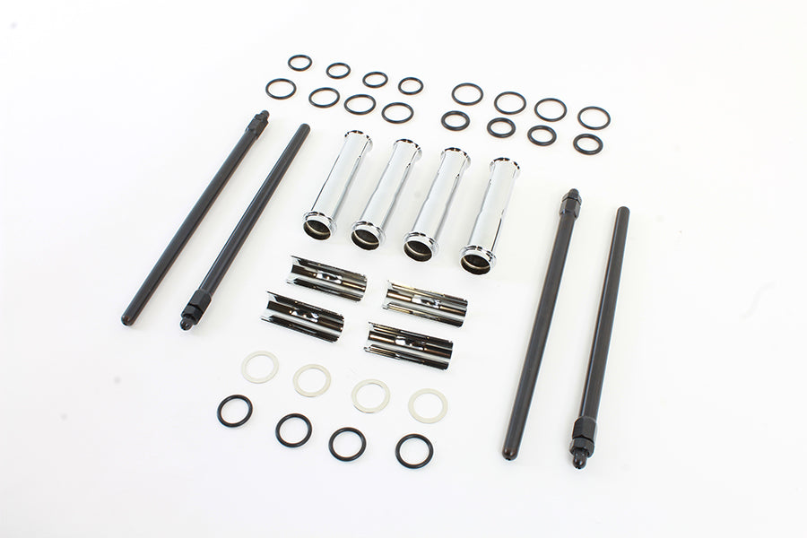 M8 Quick Install Pushrod and Cover Kit Chrome