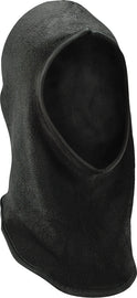 Black fleece balaclava helmet accessory from ZAN, designed for warmth and full head coverage.