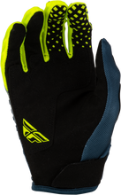 Load image into Gallery viewer, Youth Kinetic Fade Gloves Navy/Hi Vis/White Ys