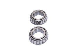 Motorshop front fork neck cup bearing set, showing metal bearings and fork components for motorcycle suspension.