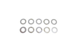 V-TWIN .007 rocker arm shim for engine, close-up view showing metallic shim component used in motorcycle engine assembly.