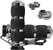 Load image into Gallery viewer, Air Cushion Heated Black Twist Grip