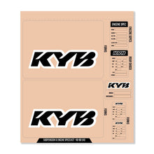 Load image into Gallery viewer, Kyb Decal Kit Black Kyb Fork/Shock/Eng Spec