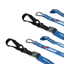 Load image into Gallery viewer, 1.0 Tie Downs Soft Loop &amp; Carabiner Light Blue/Black