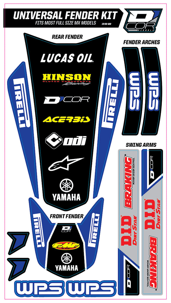 Trim Kit Blue Wps Universal For Full Size Motorcycles