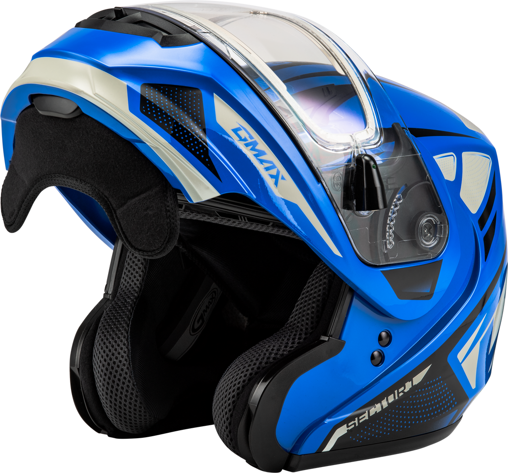 Md 04s Sector Snow Helmet W/ Electric Shield Blue/Black Xs