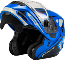 Load image into Gallery viewer, Md 04s Sector Snow Helmet W/ Electric Shield Blue/Black 2x