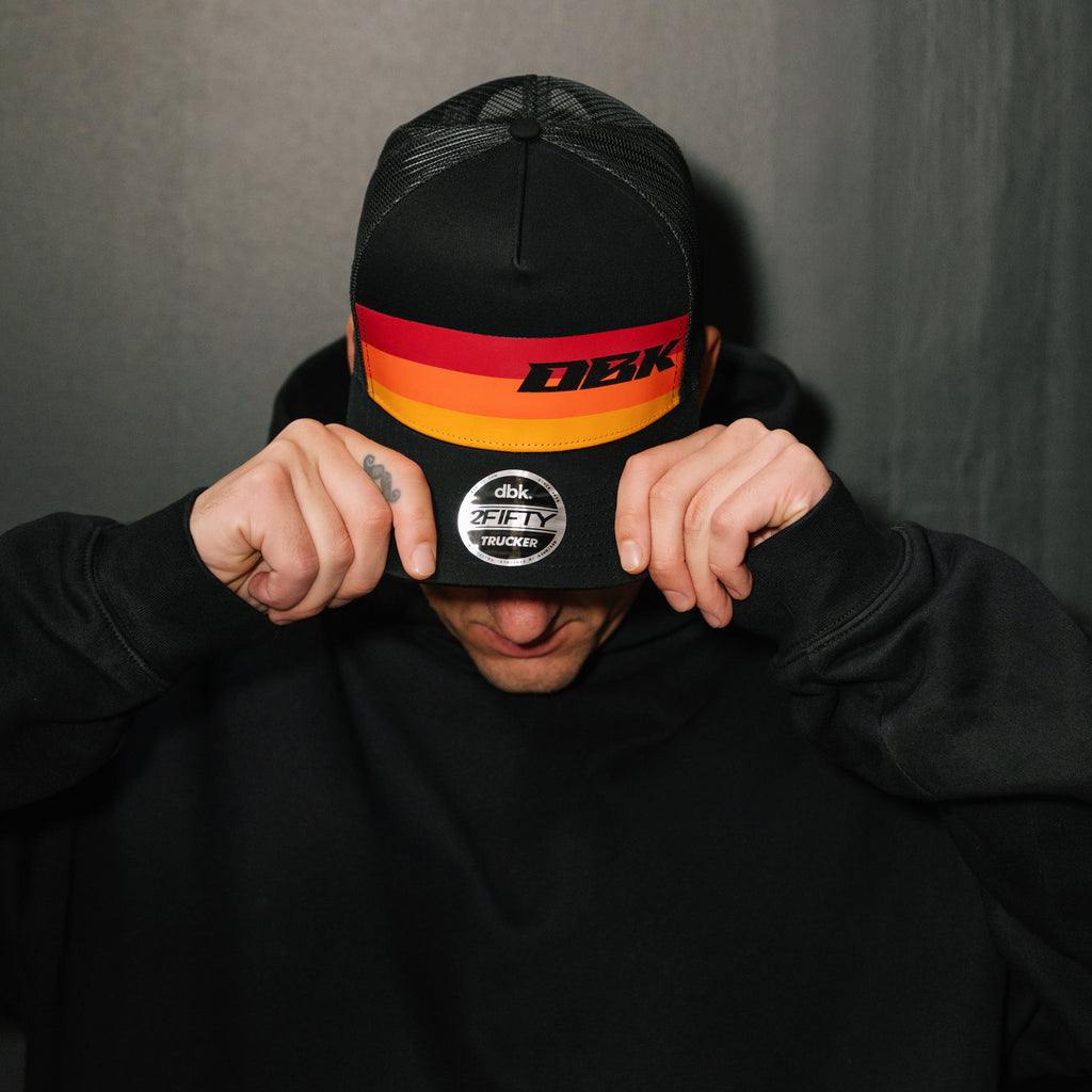 Sunday Stripe 2fifty Trucker Black Snapback Hat