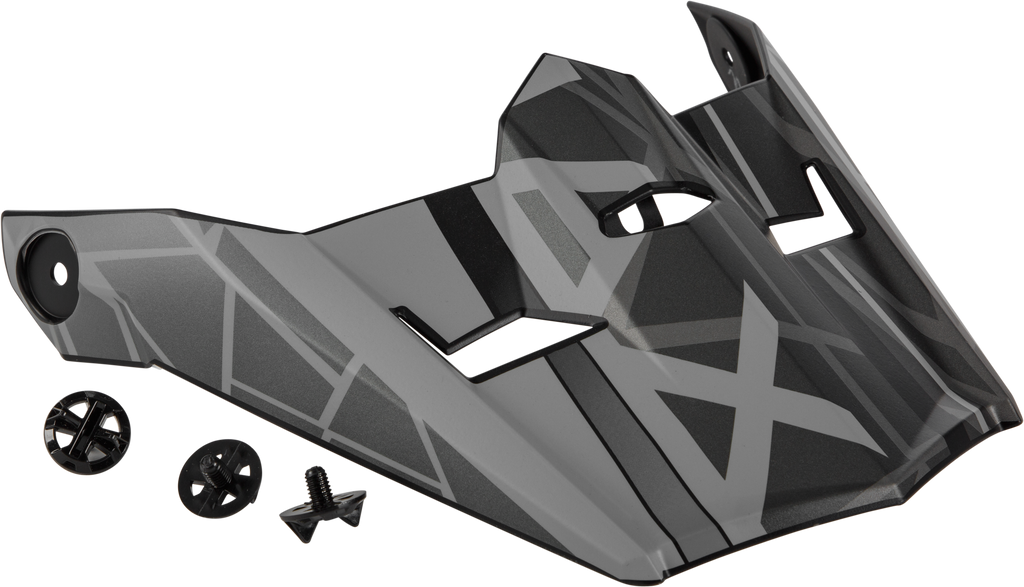 Visor W/Screws Mega Mx 46 Matte Black/Grey Xs Sm