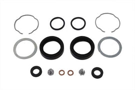 James front fork seal kit with replacement seals, designed for motorcycle front forks, ensuring proper sealing and performance.