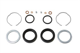 James front fork seal kit for motorcycle suspension, includes replacement seals and components visible in the image.