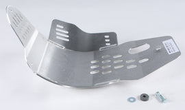 DEVOL skid plate guard for off-road vehicles, showcasing durable metal construction and mounting features for protection.