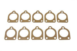 James 3-bolt carburetor to manifold gasket for fuel and air system, showing the gasket's detailed rubber seal and bolt holes.