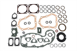 James 74 inch/80 inch side valve engine gasket kit with gaskets and seals for classic engine repair, shown in the image.