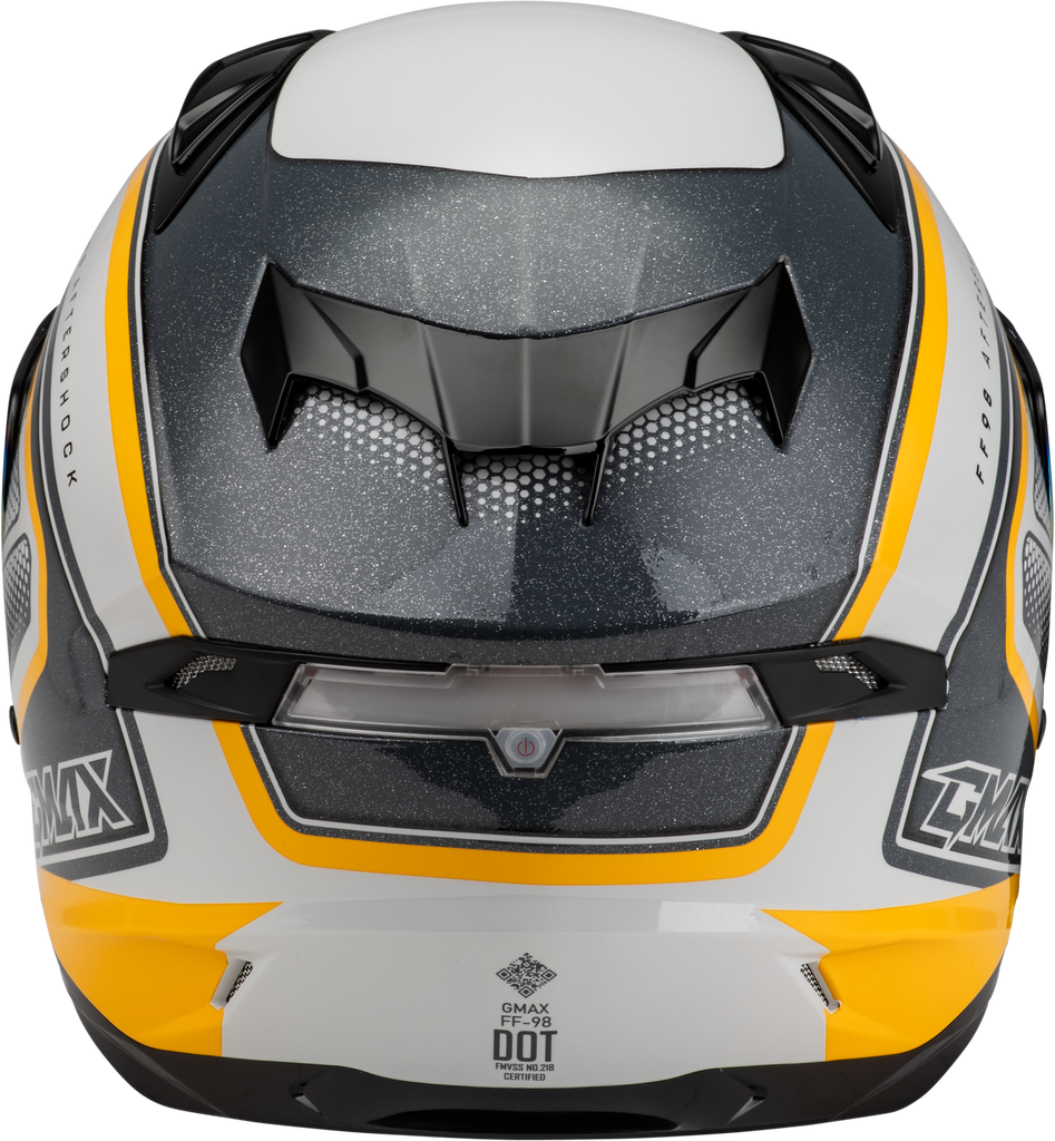 Ff 98 Aftershock Helmet White/Metallic Silver Md