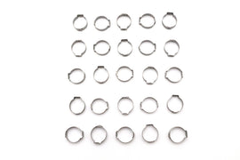 Oetiker oil hose clamp securing 13/26 inch drain hose on oil tank, made of durable metal for secure fit and leak prevention.