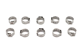 Oetiker oil tank line hose clamp used for securing oil and gas lines in automotive and industrial applications.