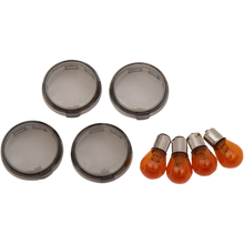 Load image into Gallery viewer, SMOKED LENS KIT C/W AMBER BULBS -BULLET STYLE HARLEY DAVIDSON - The Speed Shop Canada