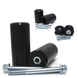 Shogun black complete slider kit for body modification, no cut design, shown on a body model in the image.