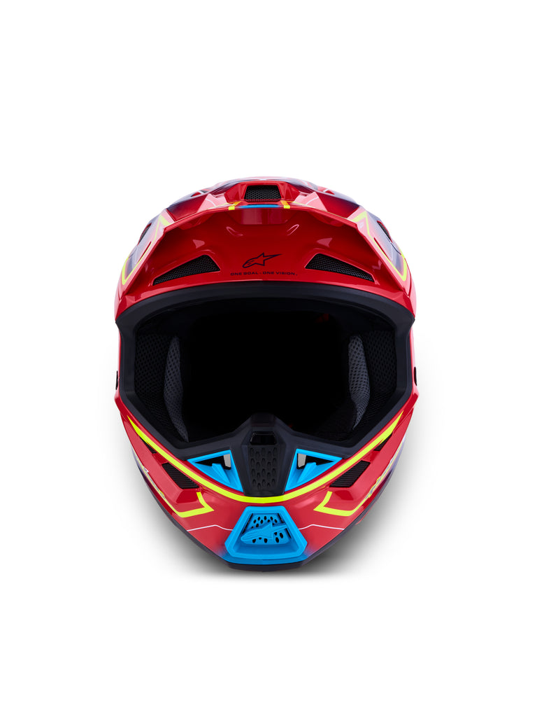 S M7 Cast Helmet Ece06/Dot Red/Yllw Fluo/Blue Glossy Xl